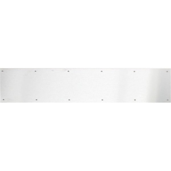 Brass Accents 8 in. x 34 in. Kick Plate Satin Stainless Steel Screw Mount A09-P0834-630 - main